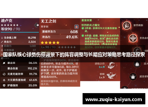 国家队核心球员伤停背景下的阵容调整与长期应对策略思考路径探索